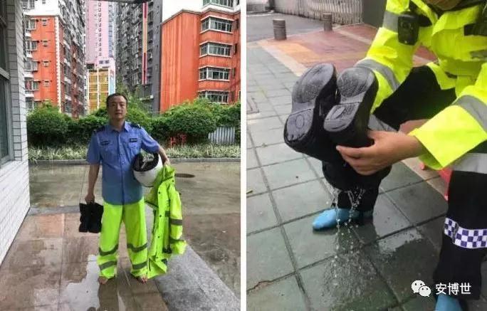 交警雨中執勤，這次，請別再濕了衣裳！